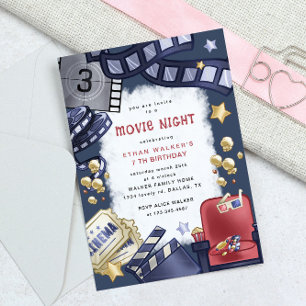 Invitation d'Anniversaire de enfant de nuit du fil