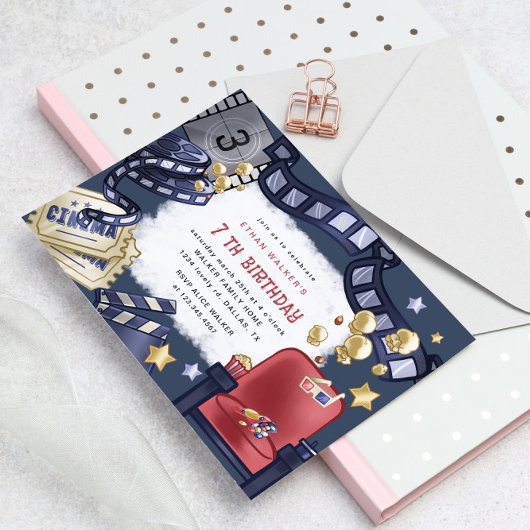 Invitation d'Anniversaire de enfant de nuit du fil