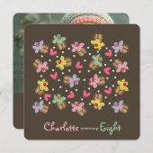 Invitation d'anniversaire de enfant de petits (Devant / Derrière)