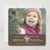 Invitation d'anniversaire de enfant de petits (Dos)