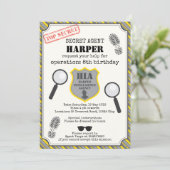 Invitation d'Anniversaire de enfant d'espion - Jau (Debout devant)