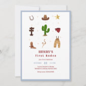 Invitation d'Anniversaire de enfant du premier rod (Devant)