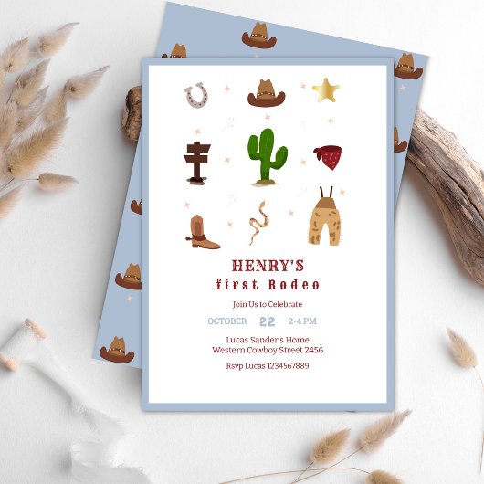 Invitation d'Anniversaire de enfant du premier rod