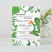 Invitation d'anniversaire de enfant Froggy (Debout devant)