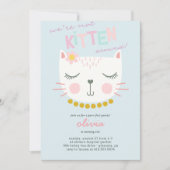 Invitation d'Anniversaire de enfant Kitty Cat (Devant)