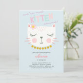 Invitation d'Anniversaire de enfant Kitty Cat (Debout devant)