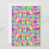 Invitation d'Anniversaire de enfant mince et color (Dos)