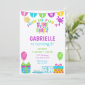 Invitation d'Anniversaire de enfant mince et color (Debout devant)