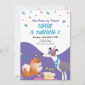 Invitation d'Anniversaire de enfant Paw-ty (Devant)