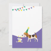 Invitation d'Anniversaire de enfant Paw-ty (Dos)