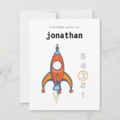 Invitation d'anniversaire de enfant - Rocket (Devant)