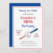 Invitation d'Anniversaire de enfant sportif de bas (Devant / Derrière)