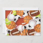 INVITATION D'ANNIVERSAIRE DE FAN DE SPORTS (Dos)