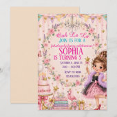 Invitation d'anniversaire de Fancy Nancy (Devant / Derrière)