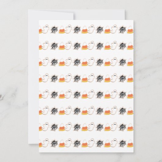 Invitation d'anniversaire de fantôme de cookie d'H (Dos)