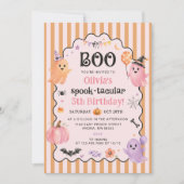 Invitation d'anniversaire de fantôme mignon Boo (Devant)