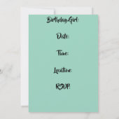 Invitation d'anniversaire de fée (Dos)