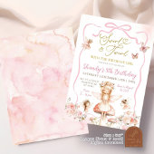 Invitation d'anniversaire de fée avec tourbillons