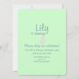 Invitation d'anniversaire de fée de fleurs mignonn
