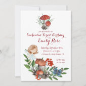 Invitation d'anniversaire de fée de la forêt encha (Devant)