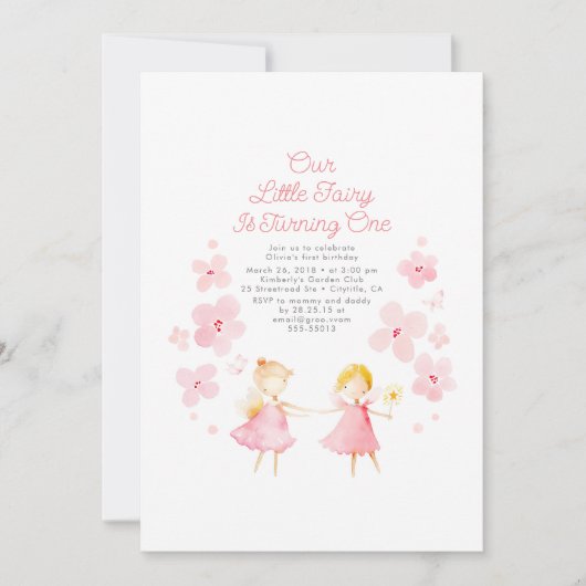 Invitation d'anniversaire de fée magique (Devant)