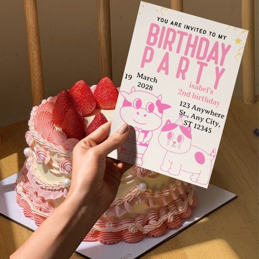 Invitation d'anniversaire de fée pour filles