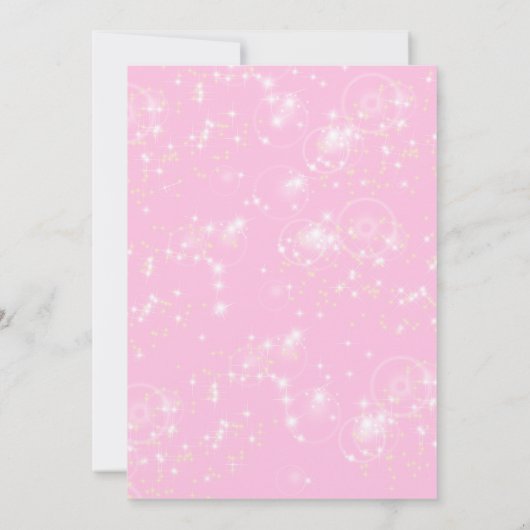 Invitation d'anniversaire de fée rose Jardin de fé (Dos)