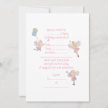 Invitation d'anniversaire de fées blondes