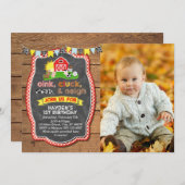 Invitation d'anniversaire de ferme (Devant / Derrière)