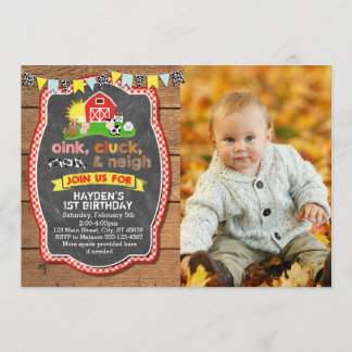 Invitation d'anniversaire de ferme