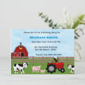 Invitation d'anniversaire de ferme (Debout devant)