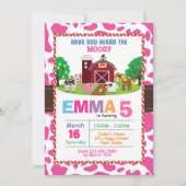 Invitation d'anniversaire de ferme (Devant)