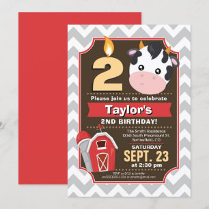 Invitation d'anniversaire de ferme