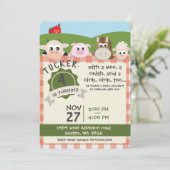 Invitation d'anniversaire de ferme (Debout devant)