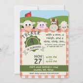 Invitation d'anniversaire de ferme (Devant)