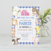 Invitation d'anniversaire de ferme (Debout devant)