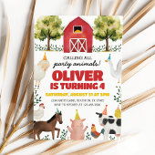 Invitation d'anniversaire de ferme