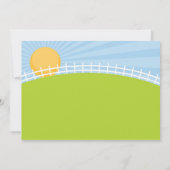 Invitation d'anniversaire de ferme (Dos)