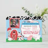 Invitation d'anniversaire de ferme (Debout devant)