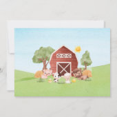 Invitation d'anniversaire de ferme - Aquarelle - B (Dos)