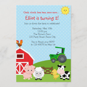 Invitations Faire Part Animaux Ferme Zazzle Be