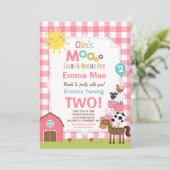 Invitation d'anniversaire de ferme Barnyard fête d (Debout devant)