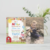 Invitation d'anniversaire de ferme Barnyard fête d (Debout devant)