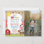 Invitation d'anniversaire de ferme Barnyard fête d (Devant)