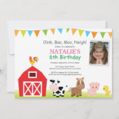 Invitation d'anniversaire de ferme Barnyard Party (Devant)