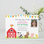 Invitation d'anniversaire de ferme Barnyard Party (Debout devant)