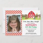 Invitation d'anniversaire de ferme Barnyard Party (Devant)