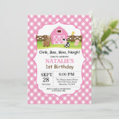 Invitation d'anniversaire de ferme Barnyard Party (Debout devant)