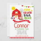 Invitation d'anniversaire de ferme, Barnyard Party (Devant)