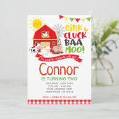 Invitation d'anniversaire de ferme, Barnyard Party (Debout devant)